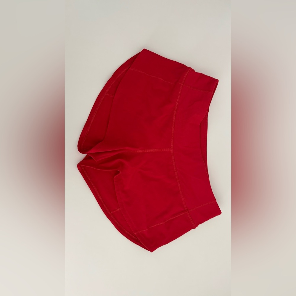 Red Lululemon Speed Up Low-Rise Running Short - Gently-worn, size 2